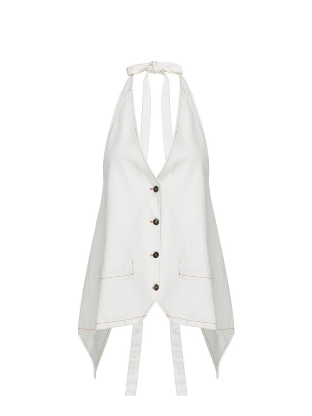 Lioness Hills Halter Top in Porcelain, Size XS